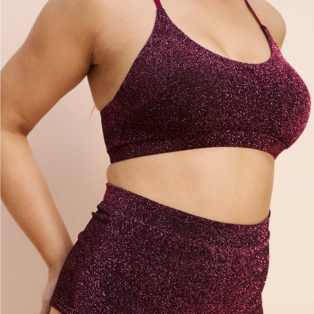ATHENA TOP - SCOOP NECK CROSS OVER TOP magenta pink